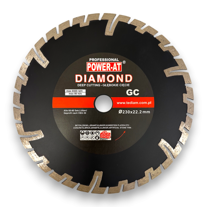 Tarcza diamentowa segmentowa POWER-AT GC